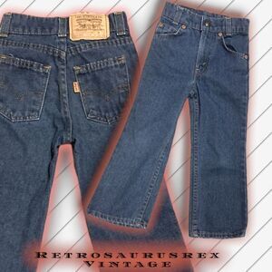 VINTAGE 1980’s Levi’s Orange Tab Flares Little Kids Bootcut, Size 4 Slim